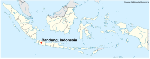 Map of Bandung, Indonesia