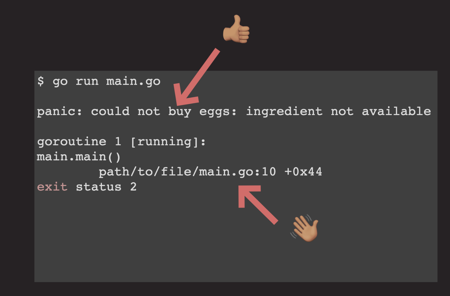 bye stacktrace